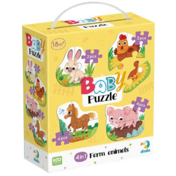300686 Puzzle 4 in 1 Animale de casa, 13 elem. Dodo