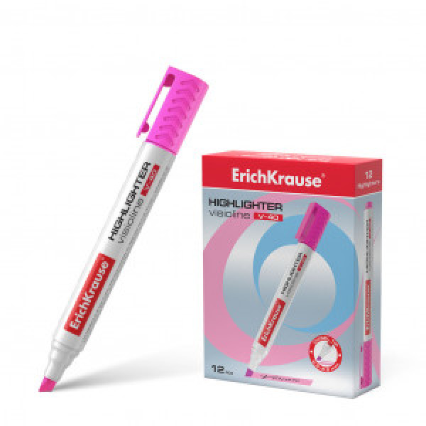 30976 Markator text ErichKrause Visioline V-40, color: pink (box 12 pcs.)