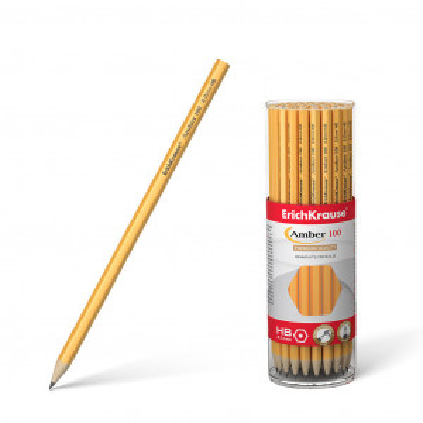 45476 Creion simplu pencil ErichKrause Amber 100 HB (in tube 42 pcs.)