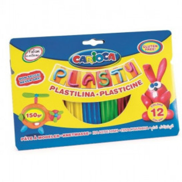 42691 Plastilina CARIOCA 12 pcs PLASTY 150 gr. (24)