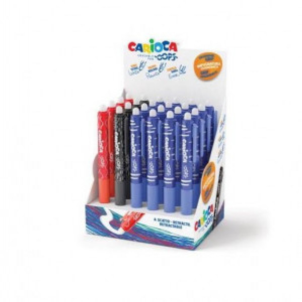 43044 Pix cu radiera CARIOCA Oops Retractable Display 24pcs Assorted