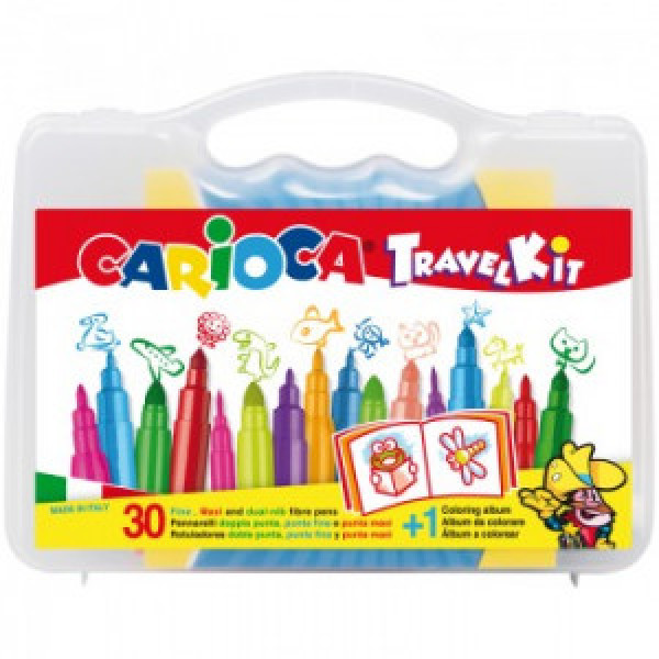 43260 Carioci CARIOCA TravelKit 30pcs+ColoringAlbum