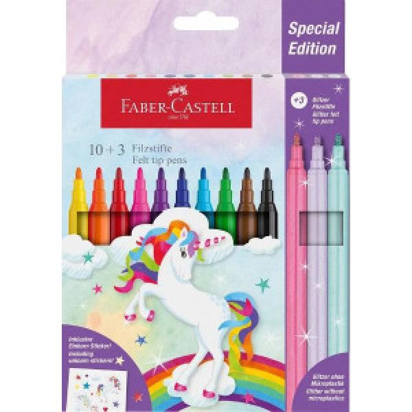 554213 Felt-tip pen unicorn 10+3 + stickers