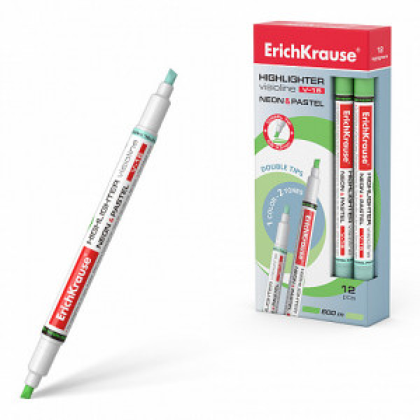 56016 Markator text ErichKrause Visioline V-16 Neon+Pastel green (box 12 pcs.)