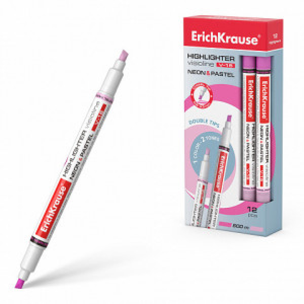 56017 Markator text ErichKrause Visioline V-16 Neon+Pastel pink (box 12 pcs.)