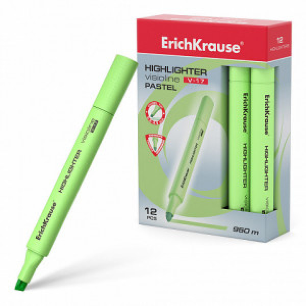 56020 Markator text ErichKrause Visioline V-17 Pastel green (box 12 pcs.)