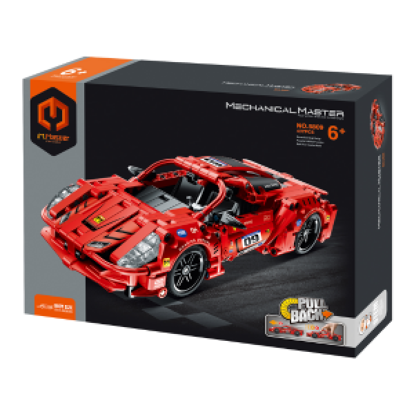 5809 Set de constructie Mechanical Master „Supercar rosu”, cu inertie, 437 p