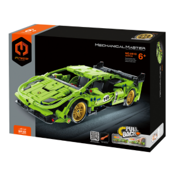 5810 Set de constructie Mechanical Master „Supercar verde”, cu inertie, 457 p
