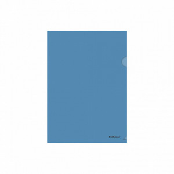 59114 Mapa-уголок ErichKrause Glossy Classic, A4, 180 mcm, semitransparent, blue (12pcs)