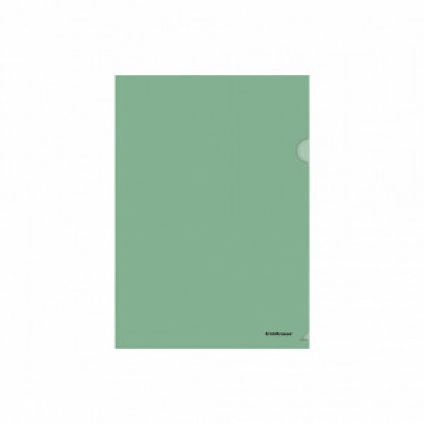 59110 Mapa-уголок ErichKrause Fizzy Classic, A4, 140 mcm, semitransparent, green (12pcs)
