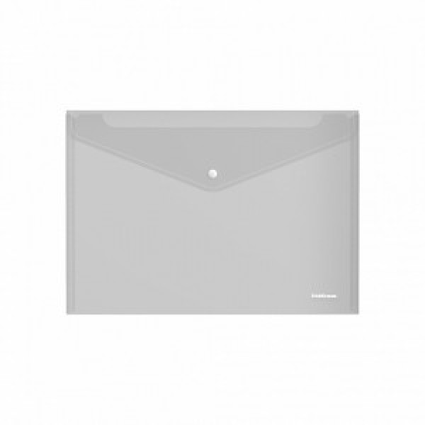59124 Mapa-конверт на кнопке ErichKrause Fizzy Clear, А4, 140 mcm, transparent (12 pcs in a bag)