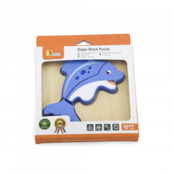 59934 Shape Block Puzzle - Fish VIGA