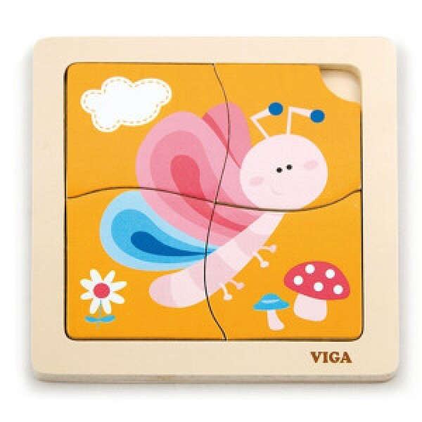 50136 Mini-puzzle din lemn “Fluturas” VIGA