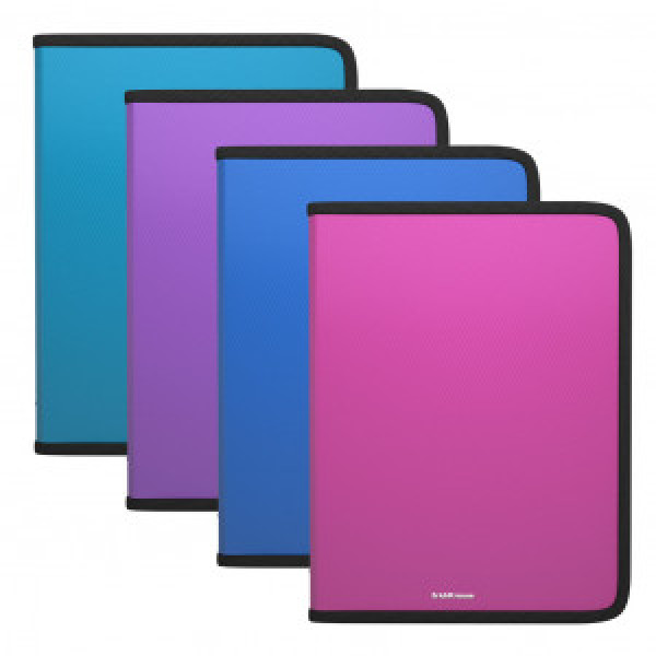 50351 Mapa ZIP на молнии Zip folder for notebooks ErichKrause  Diagonal Vivid, A4+, assorted colors (4 pcs in a bag)