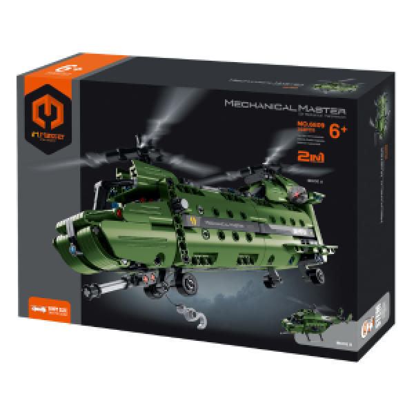6809 Set de constructie 2 in 1 Mechanical Master — „Elicopter Militar”, 393 p