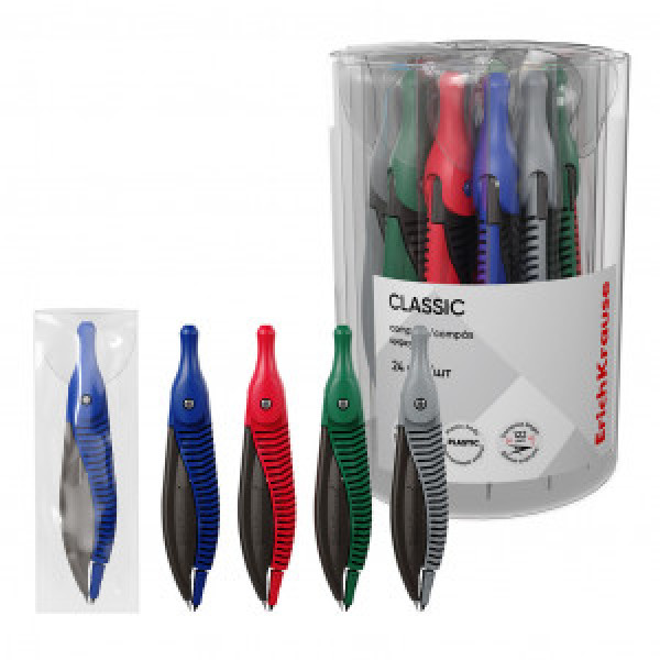 61290 Compas ErichKrause Classic, 122mm, with pencil, assorted