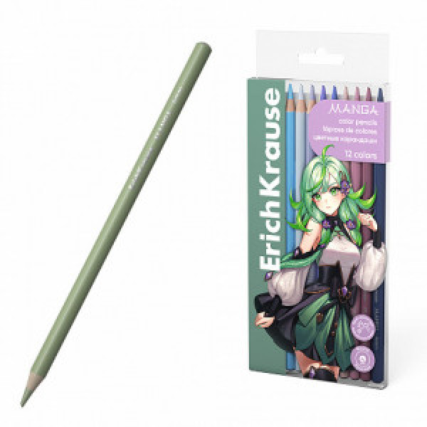 61807 Creioane color 12 cul. ErichKrause Manga