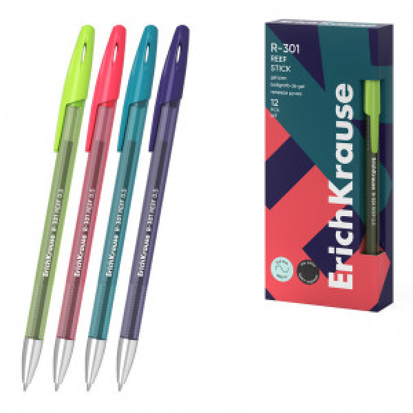 63136 Pix Gel ErichKrause R-301 Gel Stick Reef 0.5 blue (box 12 pcs.)