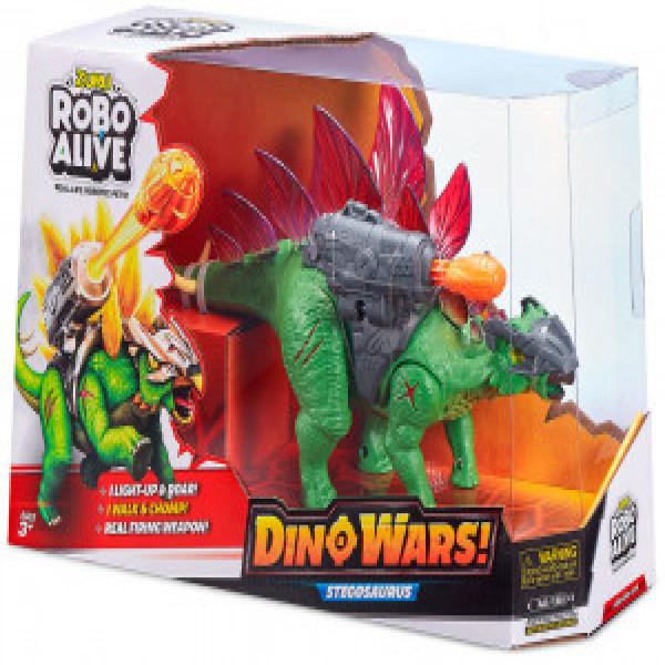 7131 Jucarie interactiva Stegozaur luptator verde ROBO ALIVE ZURU