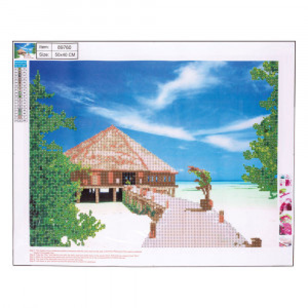 89760 Mozaic cu diamante Casa la mare 5D 40x50