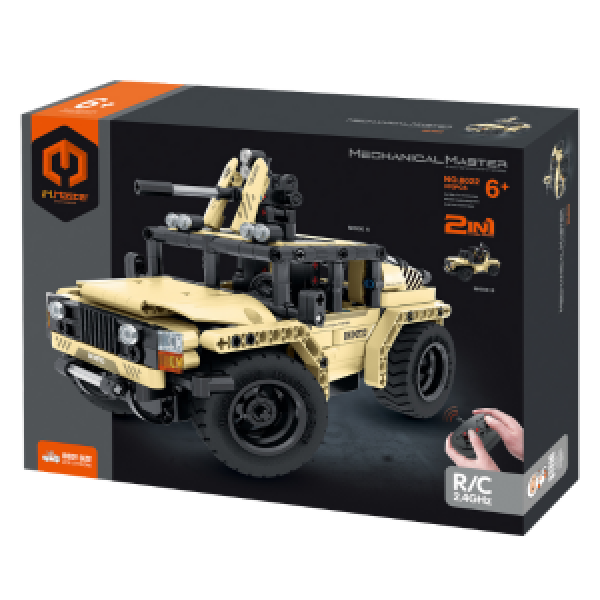 8022 Set de constructie 2 in 1 Mechanical Master „Tanc”, cu telecomanda, 370 p