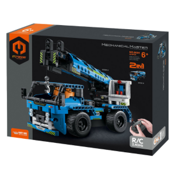 8024-IM Set de constructie 2 in 1  „Macara Auto”, cu telecomanda, 401 p