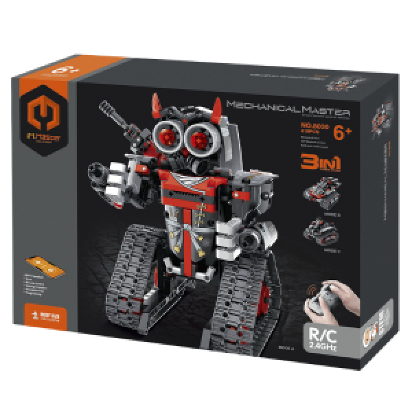 8030 Set de constructie 3 in 1 Mechanical Master „Robot Rosu, cu telecomanda, 432 p