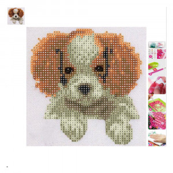 80868 Mozaic cu diamante Catelus 5D 20x20