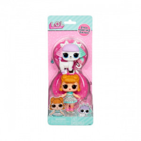 987826 Set 2 Figurine LOL Surprise OPP Tot Pet Jitterbug Pupsta