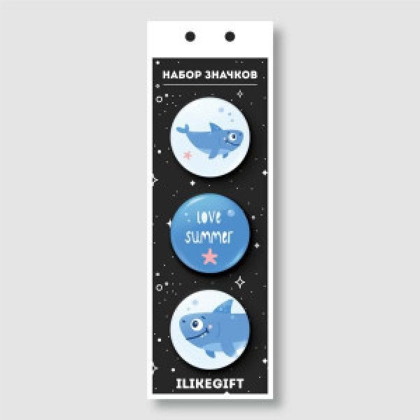 Set insigne Shark LOVE SUMMER
