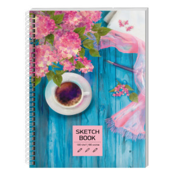 Album desen A5 100f spirala ТС51004825 SKETСHBOOK. Весеннее утро