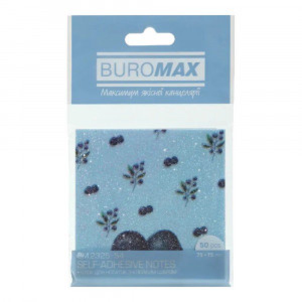 Block Hartie pentru Notite cu strat adeziv  Blueberry Arabeski, 75X75Mm, 50 Sheets BM.2325-54