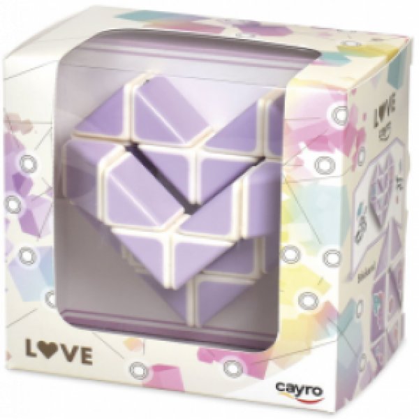 CYR4225 - Puzzle logic sarpe, in forma de inima 3D, mov, cu colectie de stickere tematice, Cayro