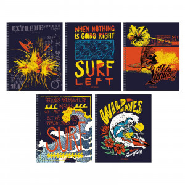 Caiet A5 48f SURF LIFE ТС2Л487695 patr spirala