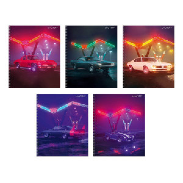 Caiet A5 80f Авто в неоне ТСЛ808802 patr spirala