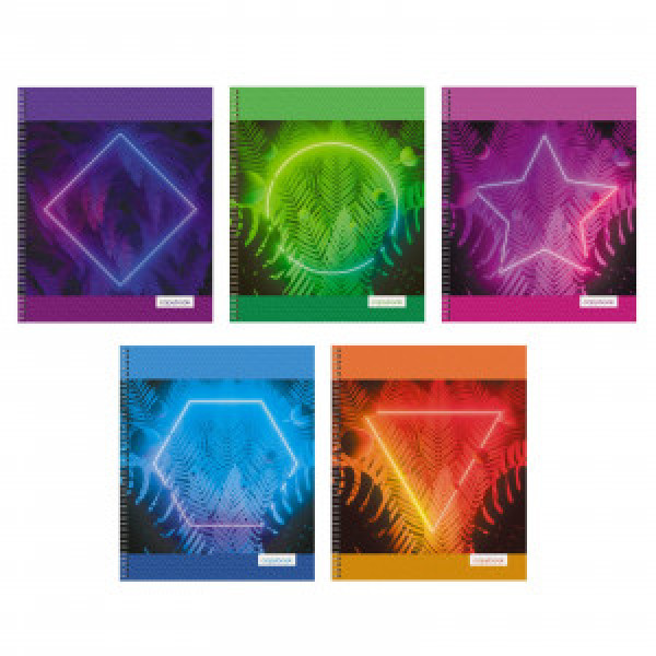 Caiet A5 96 foi ТСГ967279 Неоновый сад patr spirala