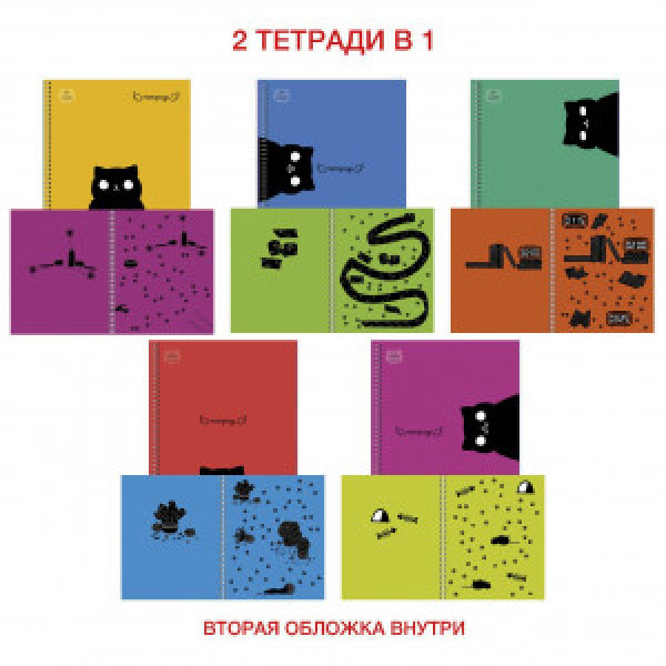 Caiet A5 96f ТСЛ968464 КОТОмикс (Эксклюзив) spirala patr
