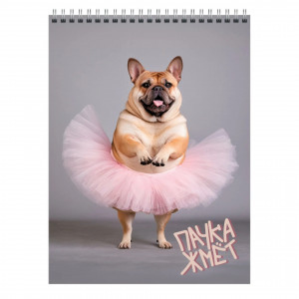 Carnet A6 60f patr Собачий вальс БСК660366 spirala