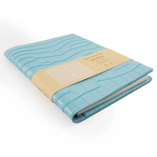 Carnet business A5 100f Savage. Голубой ТКС51005079 linie, piele artif., buzunar spirala
