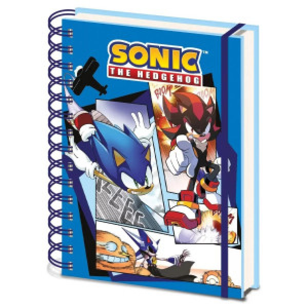 Carnet Pyramid SR74294 Sonic the hedhehog (comic strip jump out) A5 3D