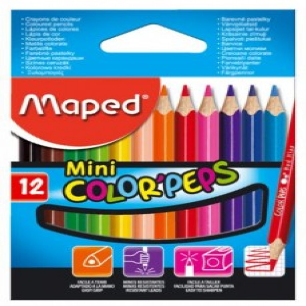 Creioane colorate MAPED Star Mini 12 culori_832500