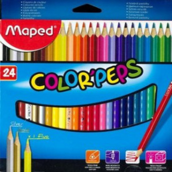 Creioane colorate MAPED Star, 24 culori_183224FC