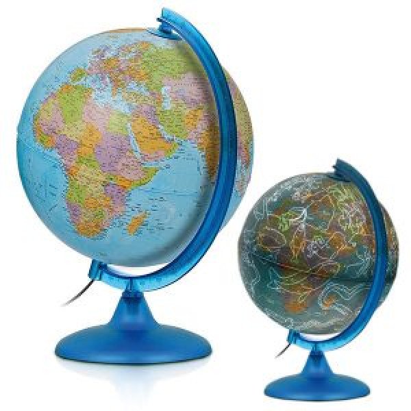 Glob cu harta politica + a cerului, d=25cm, cu iluminare NIGHT &amp; DAY RO_22732450