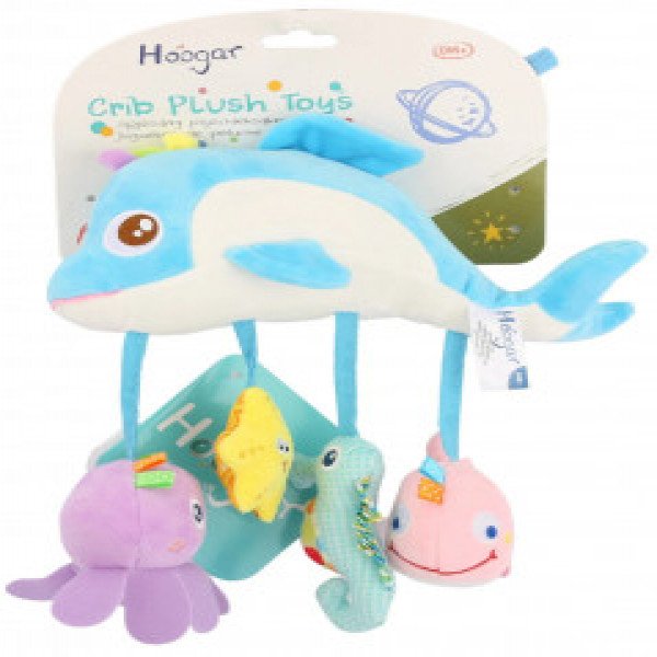 Jucarie pu carucior HOOG Baby plush toy, Whale HG01040033