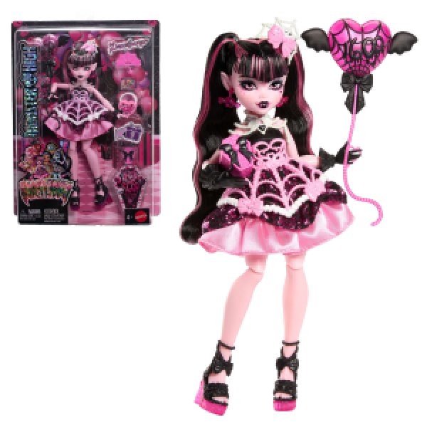 JBG74 Set de joaca Monster High Scary Sweet Birthday, Draculaura cu accesorii