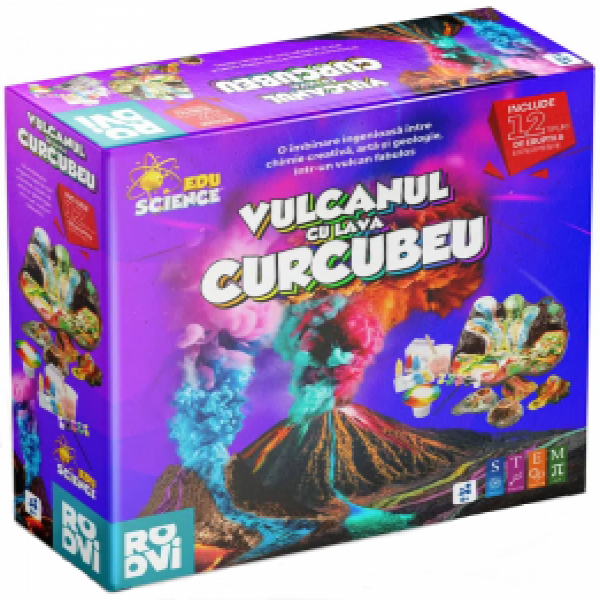 Joc educativ Edu Science Vulcanul cu lava curcubeu 79534