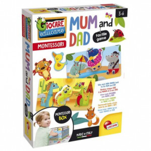 LISCIANI Joc tactil Montessori - Animalutele si familiile lor