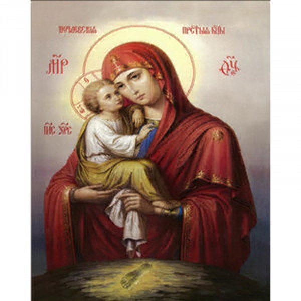 Pictura cu diamante (HEG86048) Icoana Pochaiv 30х40 см