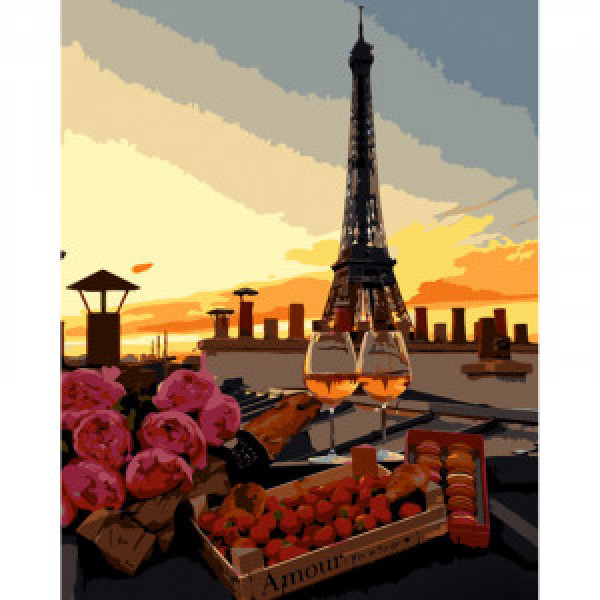Pictura pe numere (GS1145) Cina romantica la Paris 40х50 см