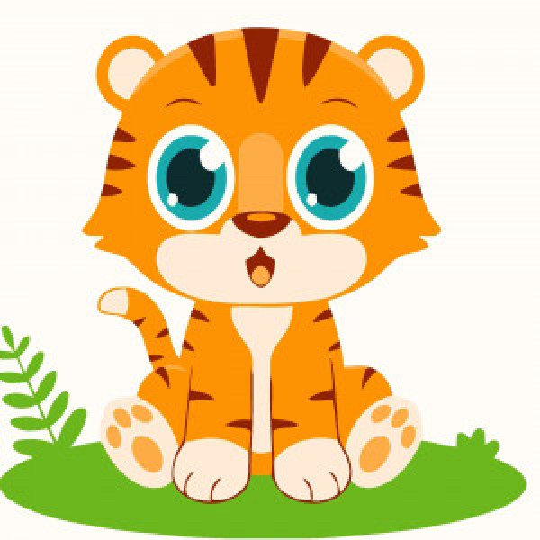 Pictura pe numere HH7096 Тигреня 20х20см copii